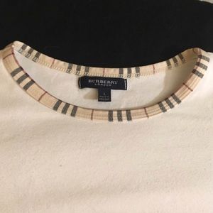Burberry Tops - Burberry White Long Sleeve T-shirt Burberry Tops - Burberry White Long Sleeve T-shirt